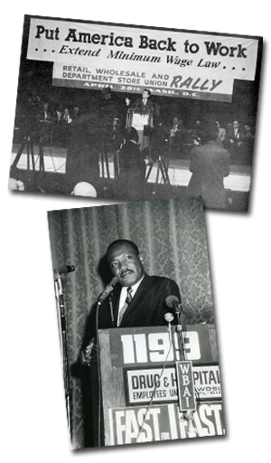 one picture of JFK and second picture of MLK